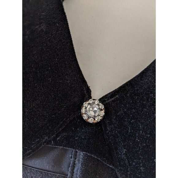 Roselle La Vie en Rose Bra Black Velour Underwired 38D - Picture 4 of 7